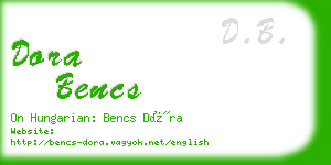 dora bencs business card